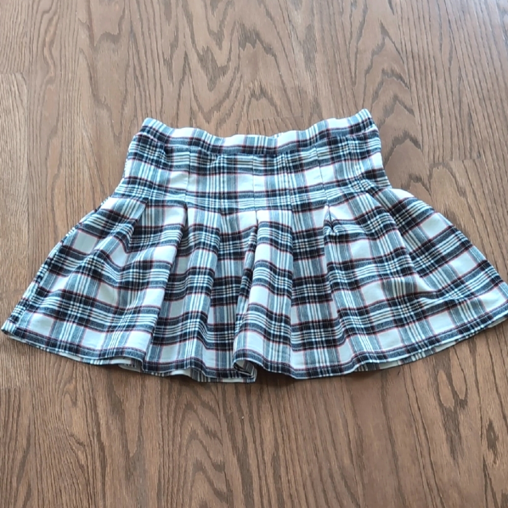 Plaid Pleated Skirt By Originality